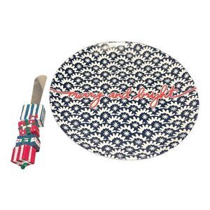 Vera Bradley night stars plate and spreader set